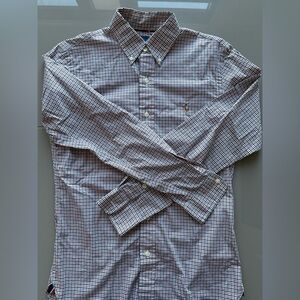 Ralph Lauren Men's Blue and White Checkered Shirt